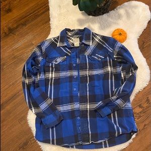 Boys blue flannel shirt